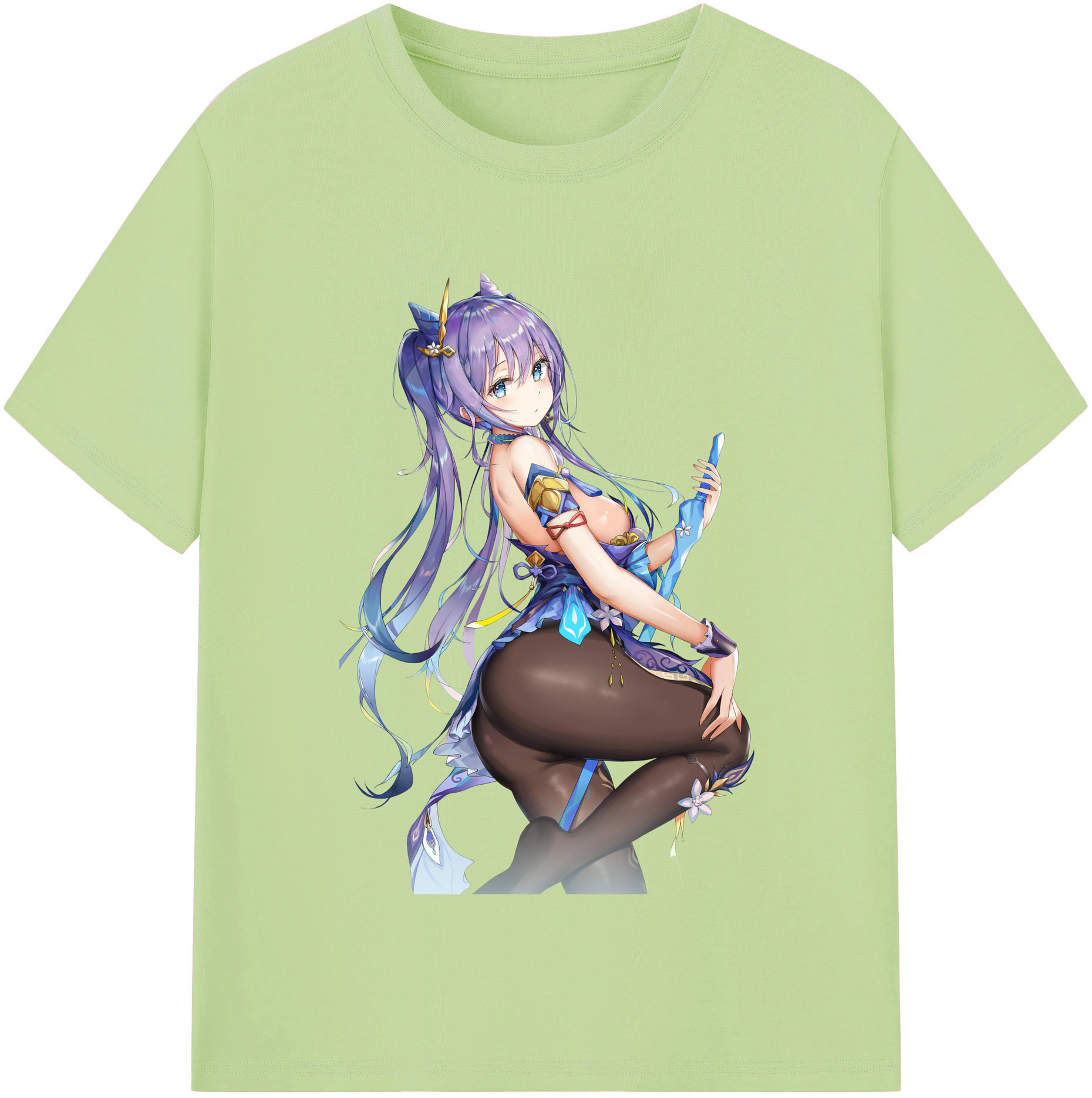 げんし神 刻晴 こくせい genshin Kokusei 綿100％半袖Tシャツ（フロントプリント）